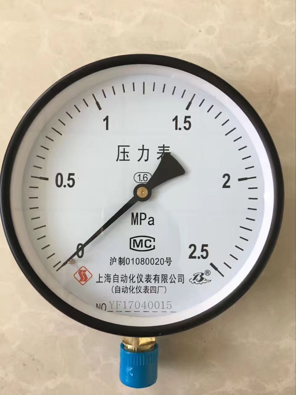 Y-250一般压力表0-1.6Mpa
