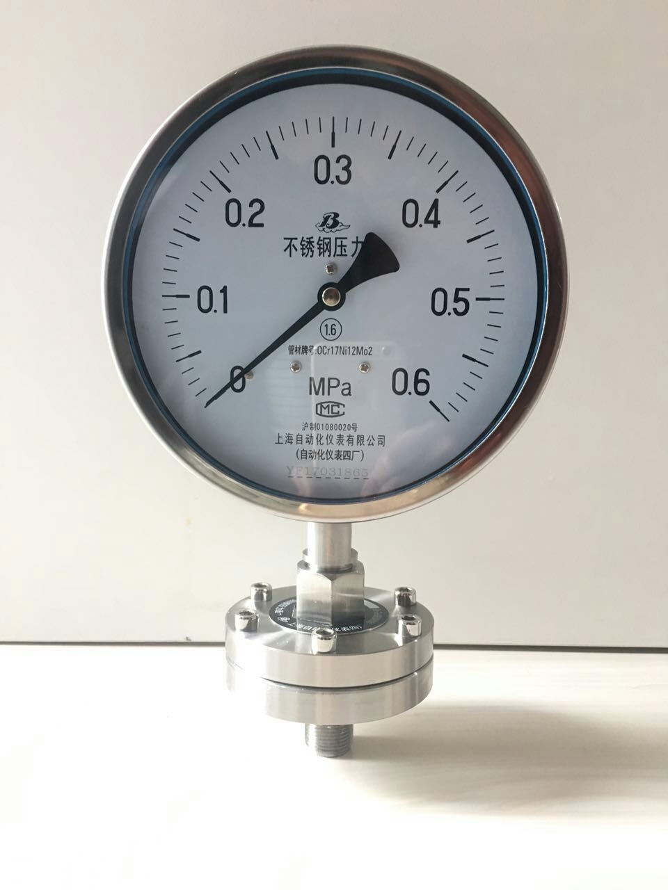 YPF-100A膜片压力表0-1Mpa